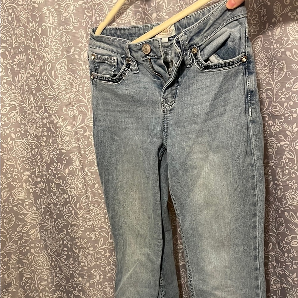 Shyanne Blue Skinny Jeans with Faded Distressing